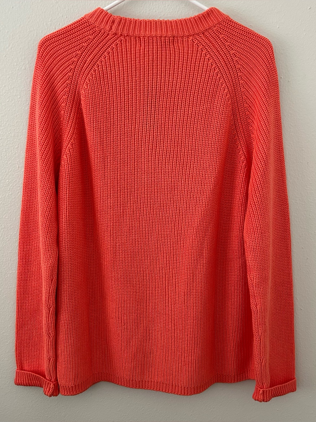 Pura Cashmere 100% Supima Cotton Knit Pullover Sweater Women’s Xl Coastal Peach — image 4 of 8